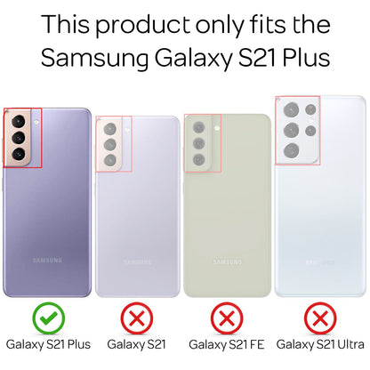 NALIA Handykette für Samsung Galaxy S21 Plus – Transparentes Hybrid-Case & Band – HANGIT (Anti-Gelb Rückseite & Verstellbar) – Marke aus Berlin