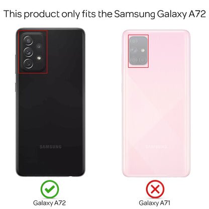 NALIA Transparente Hülle für Samsung Galaxy A72 – Harte Rückseite & Silikon Rand – IGNITE (Stoßfeste Handyhülle & Verstärkte Ecken) – Marke aus Berlin