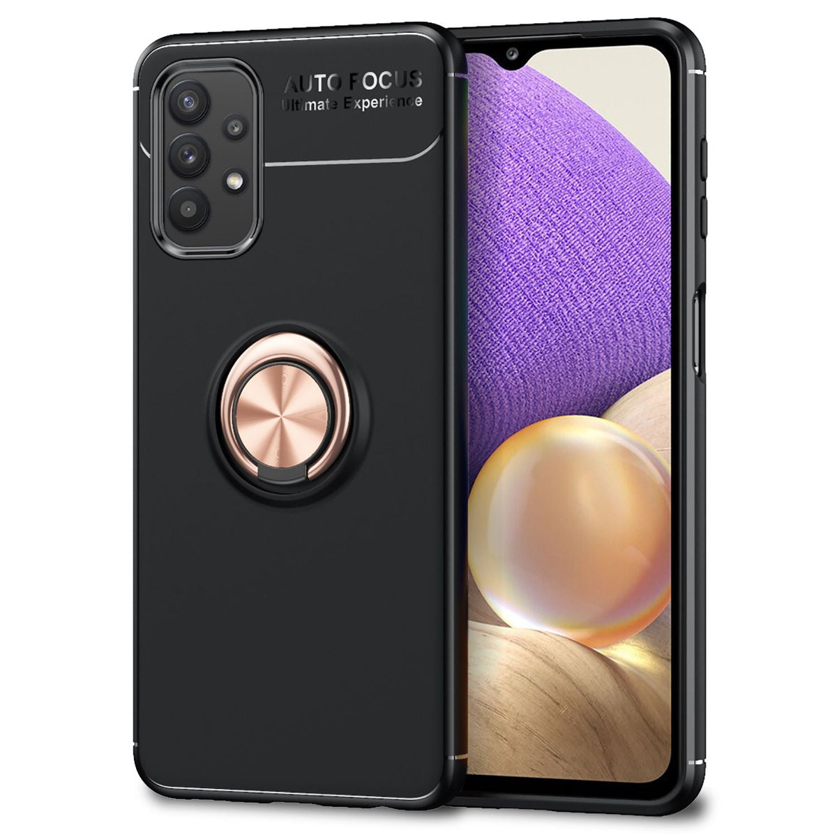 NALIA Ringhülle für Samsung Galaxy A32 5G – Ring-Ständer 360° & für Magnet-Halter – GRIP360 (Mattiertes Silikon Case) – Marke aus Berlin