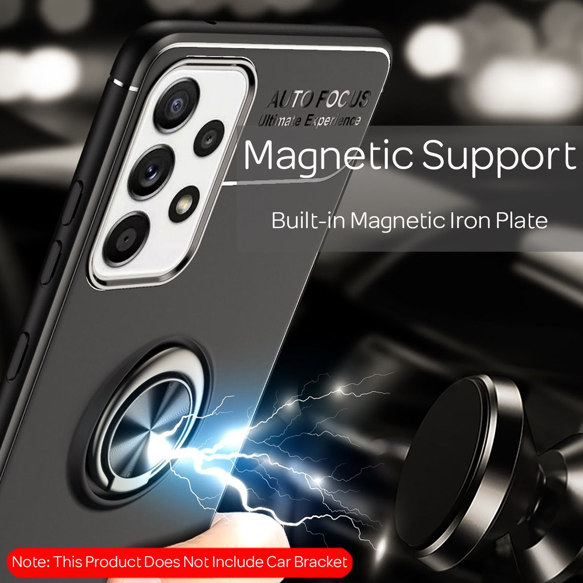 NALIA Ringhülle für Samsung Galaxy A52 / A52 5G / A52s 5G – Ring-Ständer 360° & für Magnet-Halter – GRIP360 (Mattiertes Silikon Case) – Marke aus Berlin