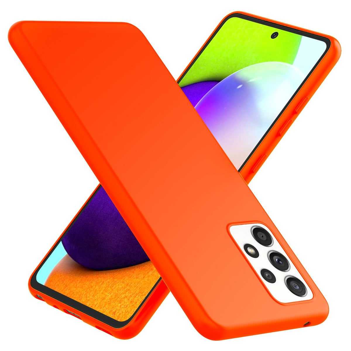 NALIA Neon Silikonhülle für Samsung Galaxy A52 / A52 5G / A52s 5G – Soft-Touch & Signal-Neon – NEONSHOCK (Matte Schutzhülle) – Marke aus Berlin