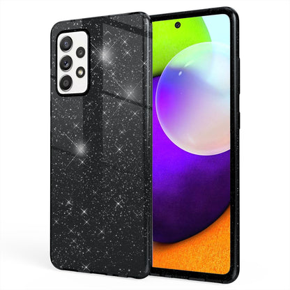 NALIA Glitzerhülle für Samsung Galaxy A52 / A52 5G / A52s 5G – Funkelnder Glitzer-Look & Grip – SHINEPOP (Silikon Case) – Marke aus Berlin