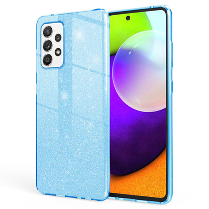 NALIA Glitzerhülle für Samsung Galaxy A52 / A52 5G / A52s 5G – Funkelnder Glitzer-Look & Grip – SHINEPOP (Silikon Case) – Marke aus Berlin