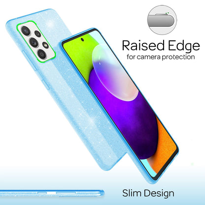 NALIA Glitzerhülle für Samsung Galaxy A52 / A52 5G / A52s 5G – Funkelnder Glitzer-Look & Grip – SHINEPOP (Silikon Case) – Marke aus Berlin