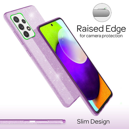 NALIA Glitzerhülle für Samsung Galaxy A52 / A52 5G / A52s 5G – Funkelnder Glitzer-Look & Grip – SHINEPOP (Silikon Case) – Marke aus Berlin