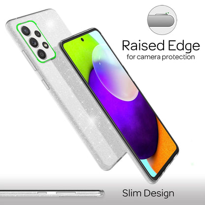 NALIA Glitzerhülle für Samsung Galaxy A52 / A52 5G / A52s 5G – Funkelnder Glitzer-Look & Grip – SHINEPOP (Silikon Case) – Marke aus Berlin