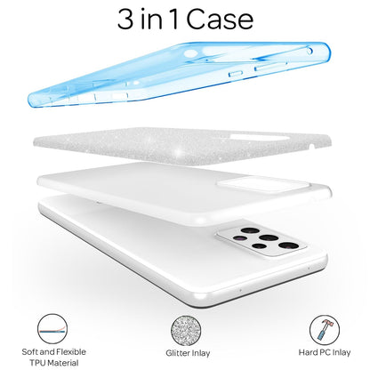 NALIA Glitzerhülle für Samsung Galaxy A52 / A52 5G / A52s 5G – Funkelnder Glitzer-Look & Grip – SHINEPOP (Silikon Case) – Marke aus Berlin
