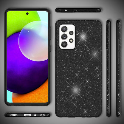 NALIA Glitzerhülle für Samsung Galaxy A52 / A52 5G / A52s 5G – Funkelnder Glitzer-Look & Grip – SHINEPOP (Silikon Case) – Marke aus Berlin