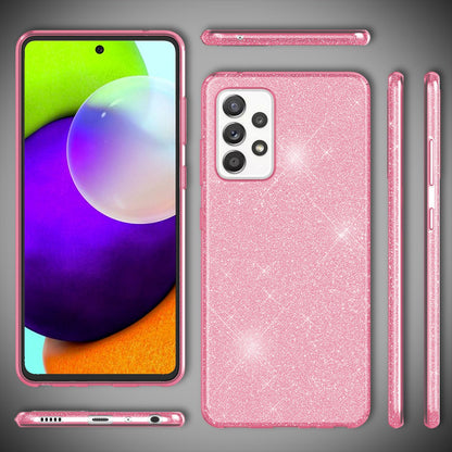 NALIA Glitzerhülle für Samsung Galaxy A52 / A52 5G / A52s 5G – Funkelnder Glitzer-Look & Grip – SHINEPOP (Silikon Case) – Marke aus Berlin