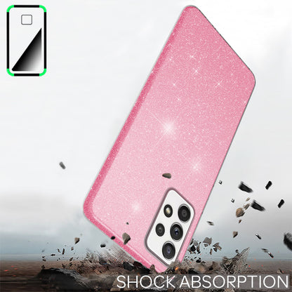 NALIA Glitzerhülle für Samsung Galaxy A52 / A52 5G / A52s 5G – Funkelnder Glitzer-Look & Grip – SHINEPOP (Silikon Case) – Marke aus Berlin