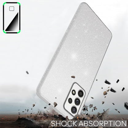 NALIA Glitzerhülle für Samsung Galaxy A52 / A52 5G / A52s 5G – Funkelnder Glitzer-Look & Grip – SHINEPOP (Silikon Case) – Marke aus Berlin
