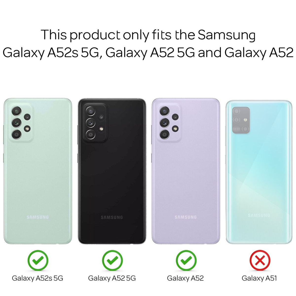 NALIA Handykette für Samsung Galaxy A52 / A52 5G / A52s 5G – Transparentes Hybrid-Case & Band – HANGIT (Anti-Gelb Rückseite & Verstellbar) – Marke aus Berlin