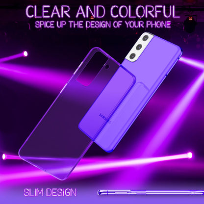 NALIA Neon Silikonhülle für Samsung Galaxy S21 – Knallige Signal-Farbe & Linsenschutz – VIBE (Transparentes Case) – Marke aus Berlin