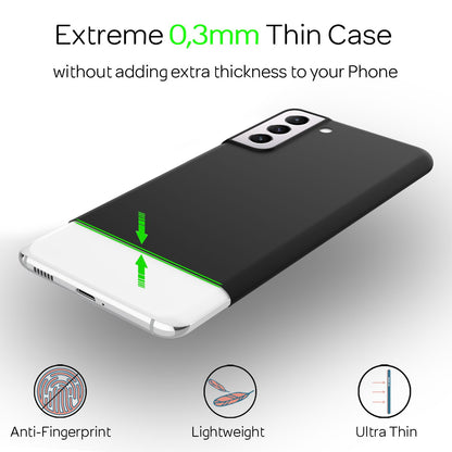NALIA Ultra Slim Hardcase für Samsung Galaxy S21 Plus – Matt & 0.3mm Dünn – PHANTOM (Dünnes Cover & Kamera-Vollschutz) – Marke aus Berlin