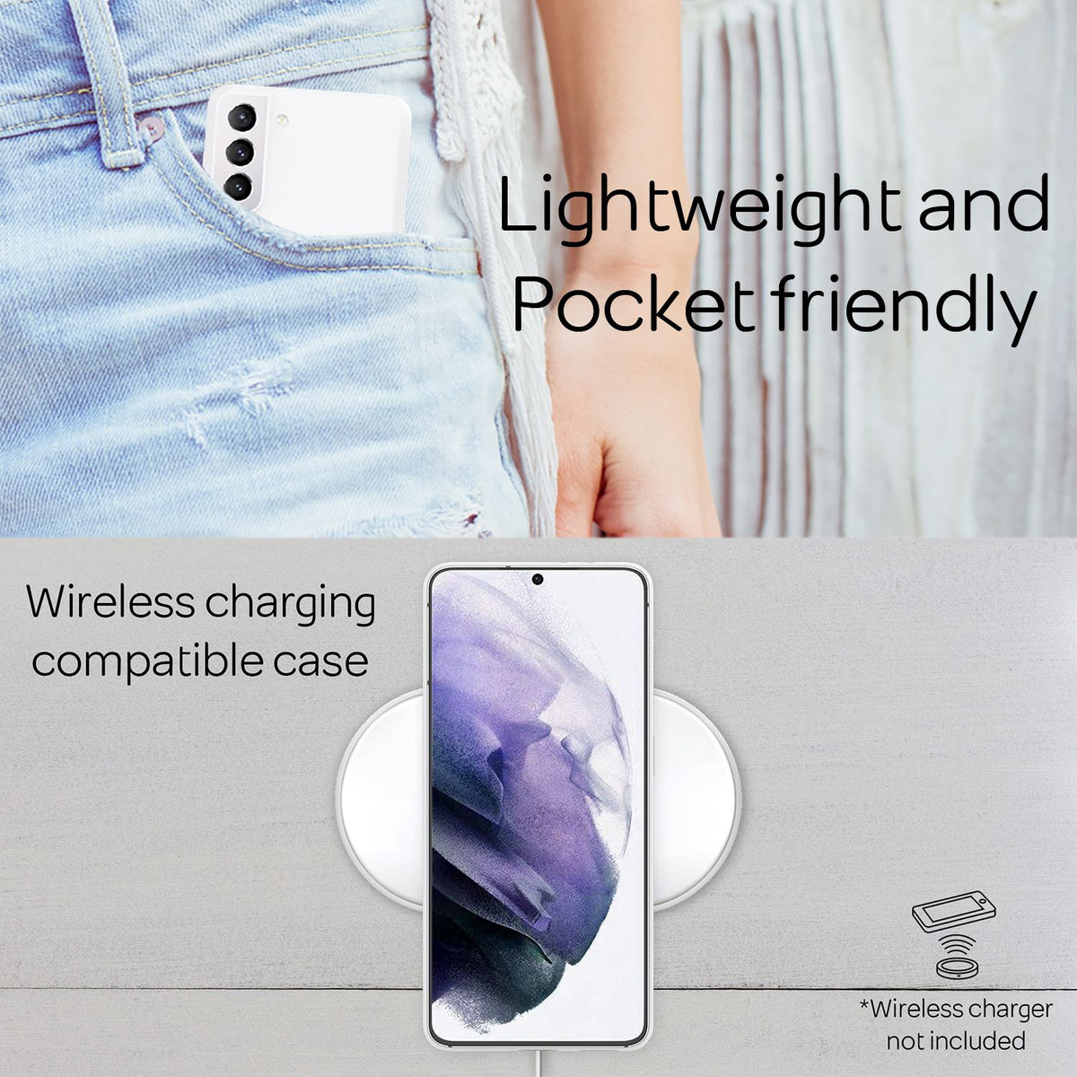 NALIA Ultra Slim Hardcase für Samsung Galaxy S21 Plus – Matt & 0.3mm Dünn – PHANTOM (Dünnes Cover & Kamera-Vollschutz) – Marke aus Berlin