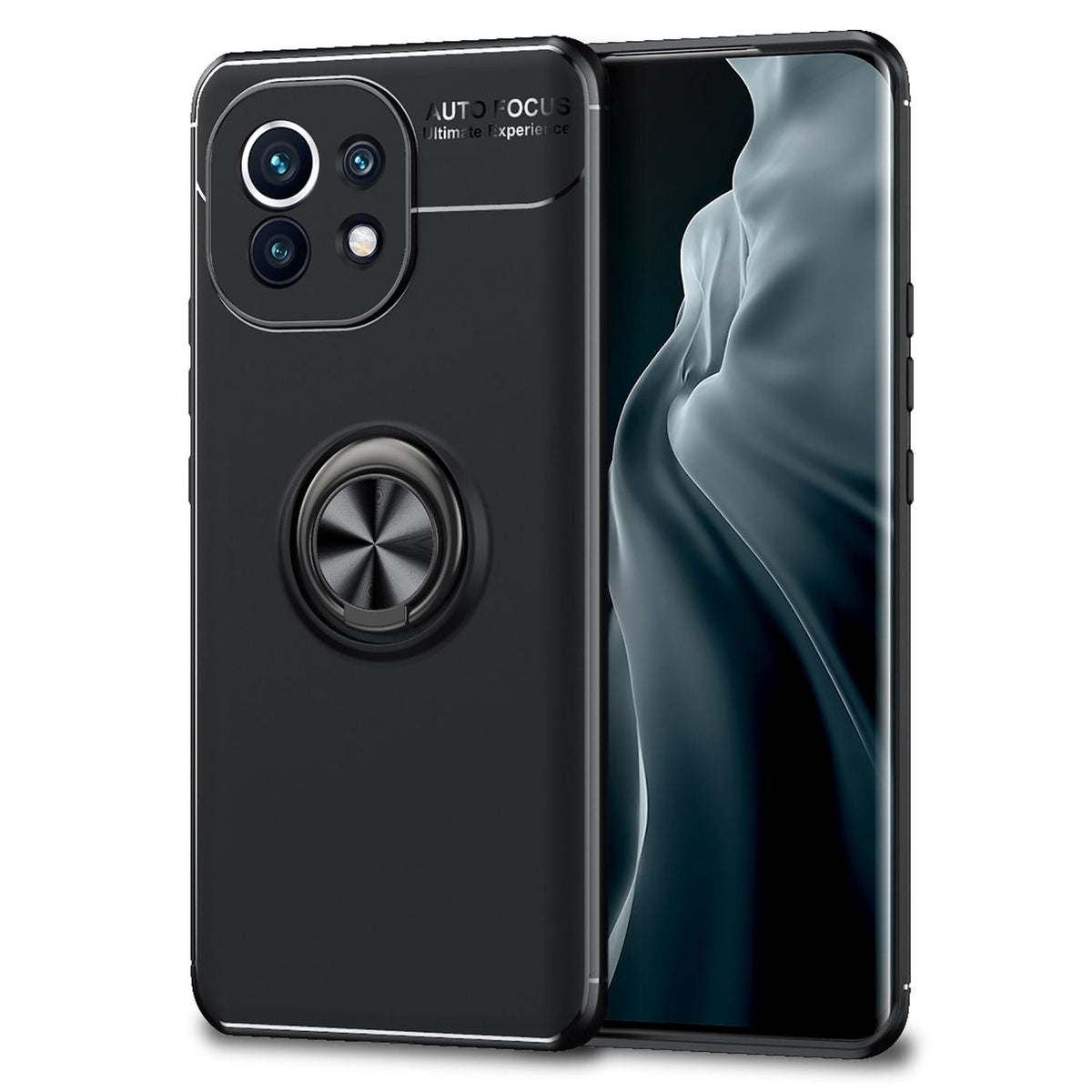 NALIA Ring Handyhülle kompatibel mit Xiaomi Mi 11 5G Hülle, Silikon Cover mit 360-Grad Finger-Halter für magnetische KFZ-Halterung, Kickstand Schutzhülle Phone Case Handy-Tasche Bumper