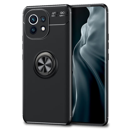 NALIA Ring Handyhülle kompatibel mit Xiaomi Mi 11 5G Hülle, Silikon Cover mit 360-Grad Finger-Halter für magnetische KFZ-Halterung, Kickstand Schutzhülle Phone Case Handy-Tasche Bumper