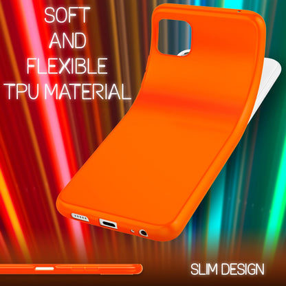 NALIA Neon Silikonhülle für Samsung Galaxy A22 5G – Soft-Touch & Signal-Neon – NEONSHOCK (Matte Schutzhülle) – Marke aus Berlin