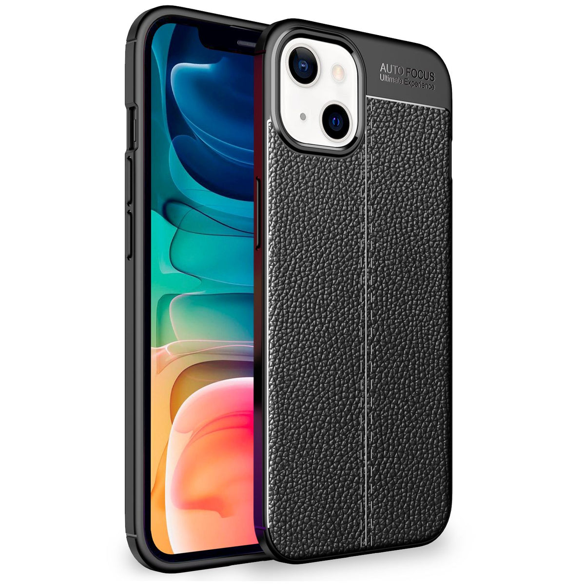 NALIA Leder-Optik Silikon Case für iPhone 13 – Griffig & Matt – BARRON Handyhülle (Anti-Fingerprint, Stoßfest & Robust) – Marke aus Berlin