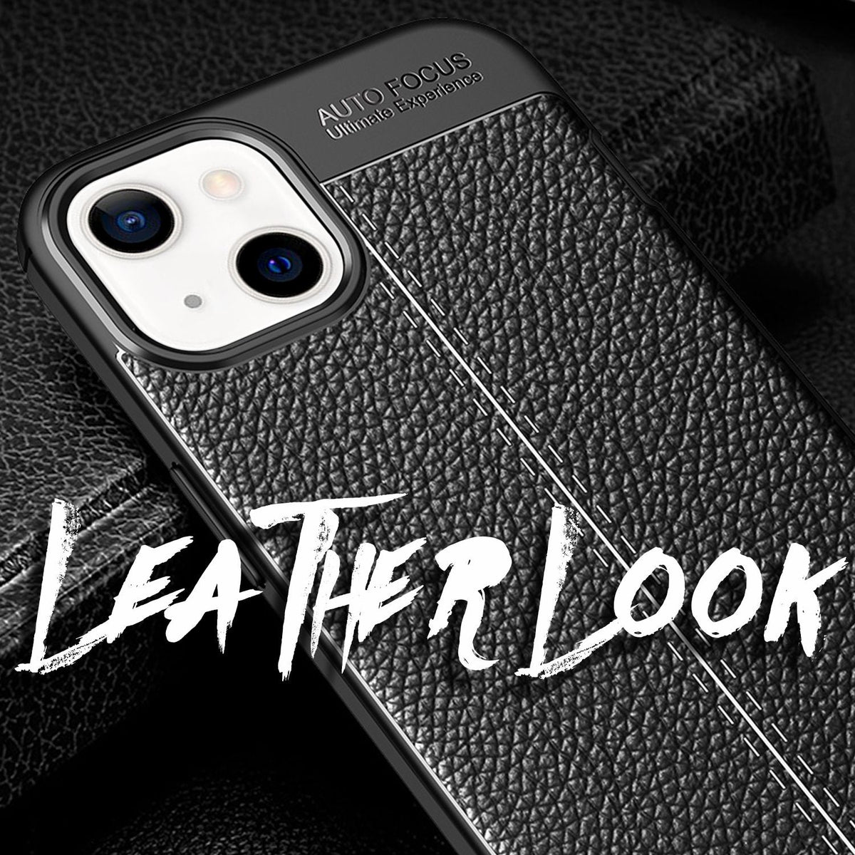 NALIA Leder-Optik Silikon Case für iPhone 13 – Griffig & Matt – BARRON Handyhülle (Anti-Fingerprint, Stoßfest & Robust) – Marke aus Berlin