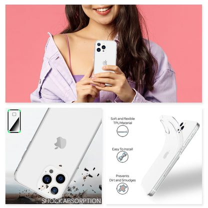 NALIA Transparente Silikonhülle für iPhone 13 Pro – Anti-Gelb & Rutschfest – GLAZE (Handyhülle Kristallklar, Schlank & Stoßfest) – Marke aus Berlin