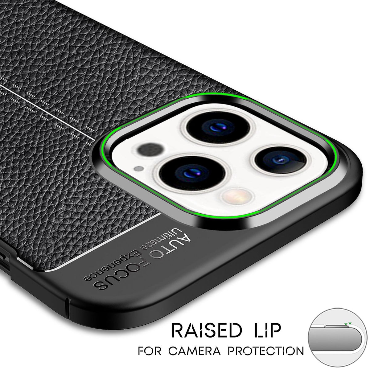 NALIA Leder-Optik Silikon Case für iPhone 13 Pro – Griffig & Matt – BARRON Handyhülle (Anti-Fingerprint, Stoßfest & Robust) – Marke aus Berlin