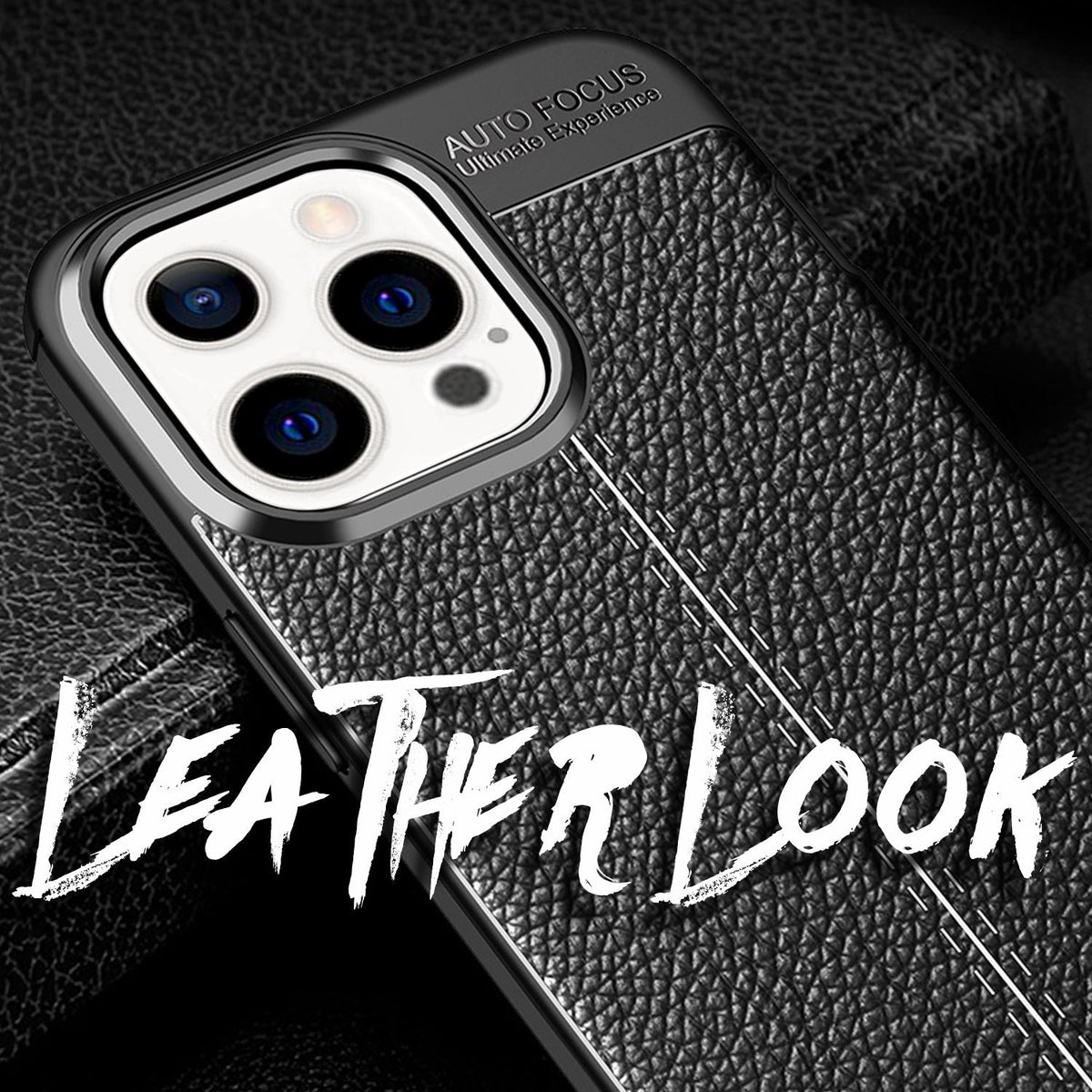NALIA Leder-Optik Silikon Case für iPhone 13 Pro – Griffig & Matt – BARRON Handyhülle (Anti-Fingerprint, Stoßfest & Robust) – Marke aus Berlin