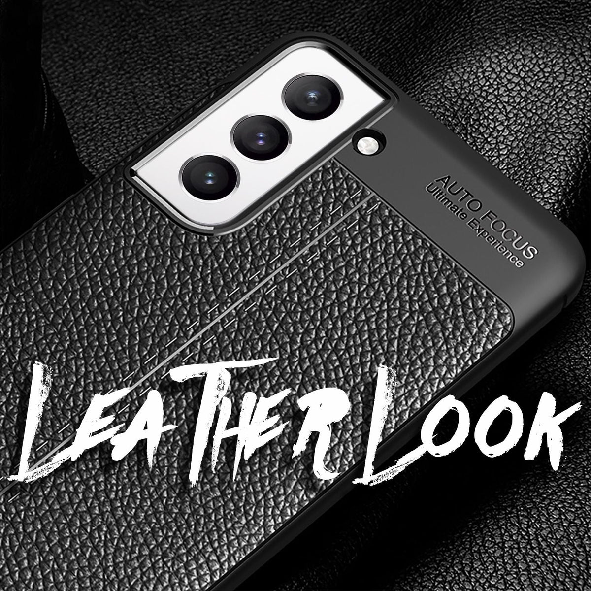 NALIA Leder-Optik Silikon Case für Samsung Galaxy S21 FE – Griffig & Matt – BARRON Handyhülle (Anti-Fingerprint, Stoßfest & Robust) – Marke aus Berlin