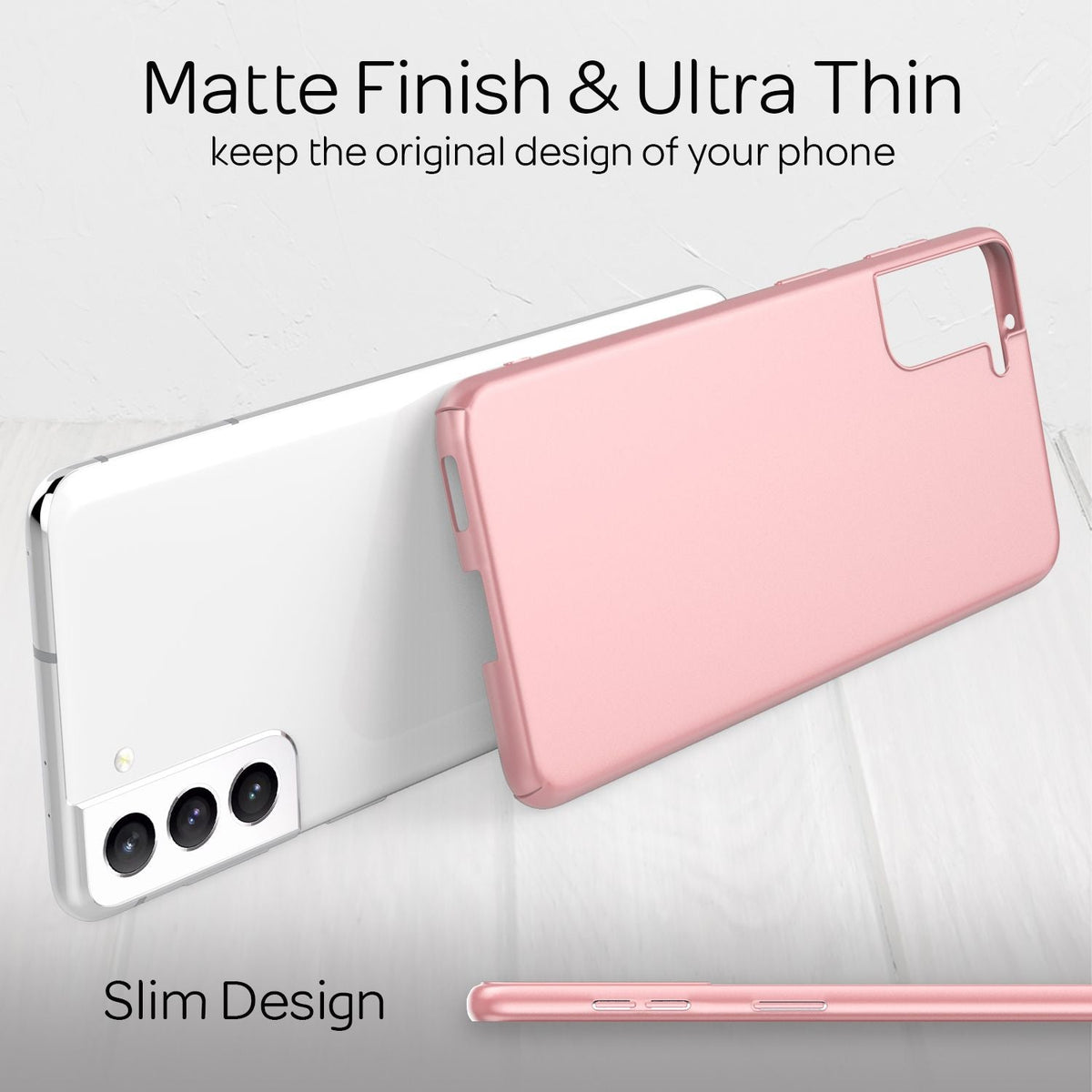 NALIA Ultra Slim Hardcase für Samsung Galaxy S21 FE – Anti-Fingerabdruck & 0.5mm Dünn – PUREFIT (Matt & Leicht) – Marke aus Berlin
