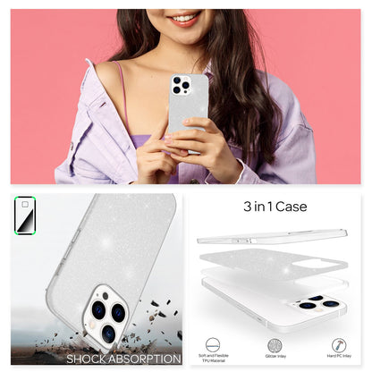 NALIA Glitzerhülle für iPhone 13 Pro Max – Funkelnder Glitzer-Look & Grip – SHINEPOP (Silikon Case) – Marke aus Berlin