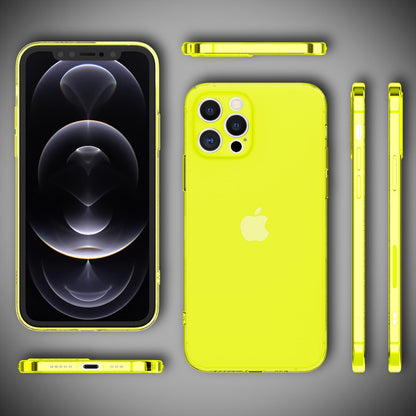 NALIA Neon Silikonhülle für iPhone 13 Pro – Knallige Signal-Farbe & Linsenschutz – VIBE (Transparentes Case) – Marke aus Berlin