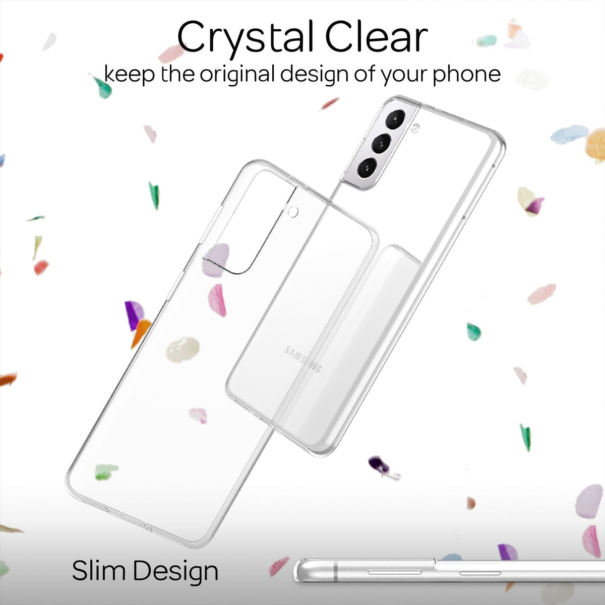 NALIA Transparente Silikonhülle für Samsung Galaxy S22 – Anti-Gelb & Rutschfest – GLAZE (Handyhülle Kristallklar, Schlank & Stoßfest) – Marke aus Berlin