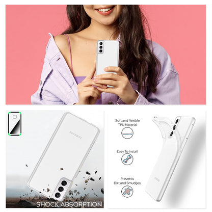 NALIA Transparente Silikonhülle für Samsung Galaxy S22 – Anti-Gelb & Rutschfest – GLAZE (Handyhülle Kristallklar, Schlank & Stoßfest) – Marke aus Berlin