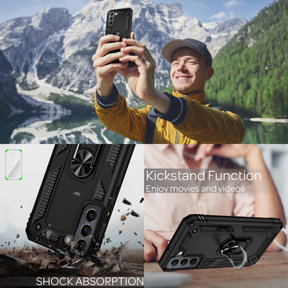NALIA Panzerhülle für Samsung Galaxy S22 – Ring-Ständer 360° & Magnet-Halterung Kompatibel – RINGDEFEND (Stoßfestes Outdoor Case) – Marke aus Berlin