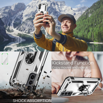 NALIA Panzerhülle für Samsung Galaxy S22 – Ring-Ständer 360° & Magnet-Halterung Kompatibel – RINGDEFEND (Stoßfestes Outdoor Case) – Marke aus Berlin