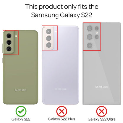 NALIA Panzerhülle für Samsung Galaxy S22 – Ring-Ständer 360° & Magnet-Halterung Kompatibel – RINGDEFEND (Stoßfestes Outdoor Case) – Marke aus Berlin