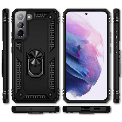 NALIA Panzerhülle für Samsung Galaxy S22 – Ring-Ständer 360° & Magnet-Halterung Kompatibel – RINGDEFEND (Stoßfestes Outdoor Case) – Marke aus Berlin