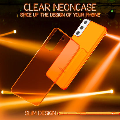 NALIA Neon Silikonhülle für Samsung Galaxy S22 Plus – Knallige Signal-Farbe & Linsenschutz – VIBE (Transparentes Case) – Marke aus Berlin