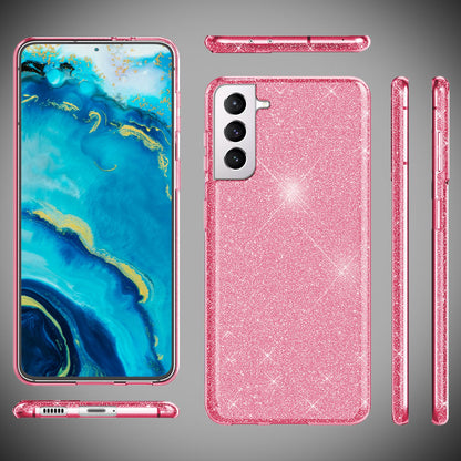 NALIA Glitzerhülle für Samsung Galaxy S22 – Funkelnder Glitzer-Look & Grip – SHINEPOP (Silikon Case) – Marke aus Berlin