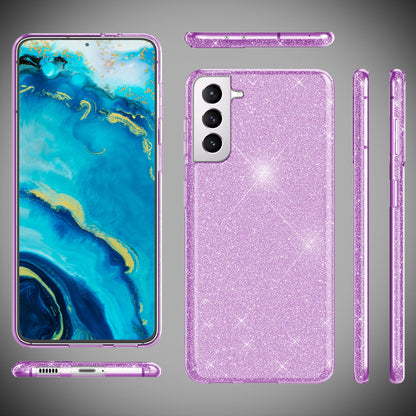 NALIA Glitzerhülle für Samsung Galaxy S22 – Funkelnder Glitzer-Look & Grip – SHINEPOP (Silikon Case) – Marke aus Berlin