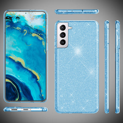 NALIA Glitzerhülle für Samsung Galaxy S22 – Funkelnder Glitzer-Look & Grip – SHINEPOP (Silikon Case) – Marke aus Berlin