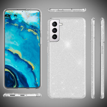 NALIA Glitzerhülle für Samsung Galaxy S22 Plus – Funkelnder Glitzer-Look & Grip – SHINEPOP (Silikon Case) – Marke aus Berlin