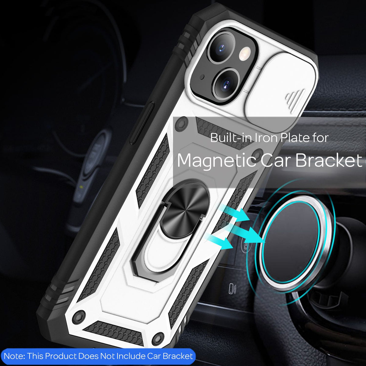 NALIA Military-Style Ringhülle kompatibel mit iPhone 13 Mini Hülle, Extrem Schützend mit Display-Rahmen & Kamera-Abdeckung, 360° Ring für Standfunktion & KFZ-Halterung, Hardcase Cover