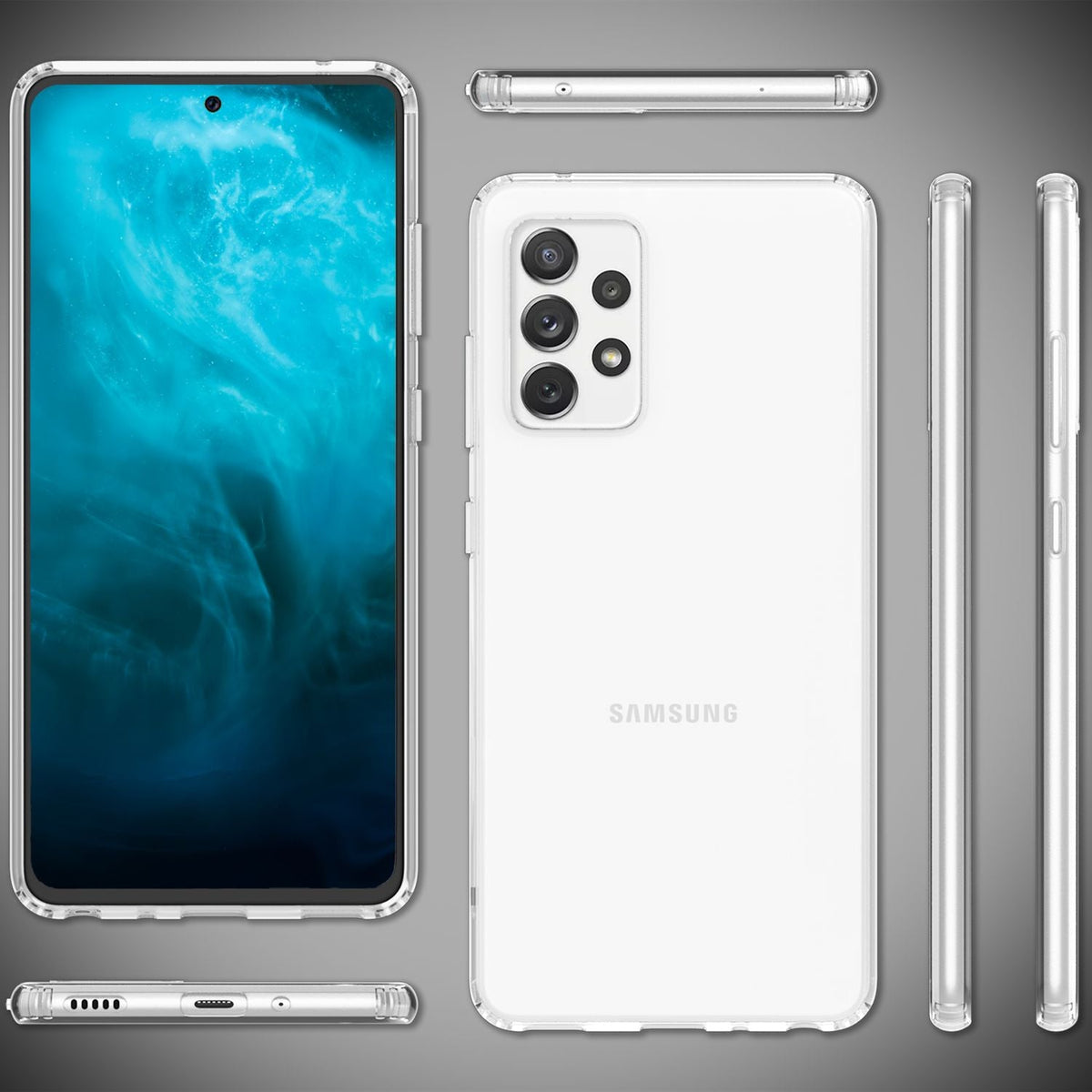 NALIA Transparente Hülle für Samsung Galaxy A33 – Harte Rückseite & Silikon Rand – IGNITE (Stoßfeste Handyhülle & Verstärkte Ecken) – Marke aus Berlin