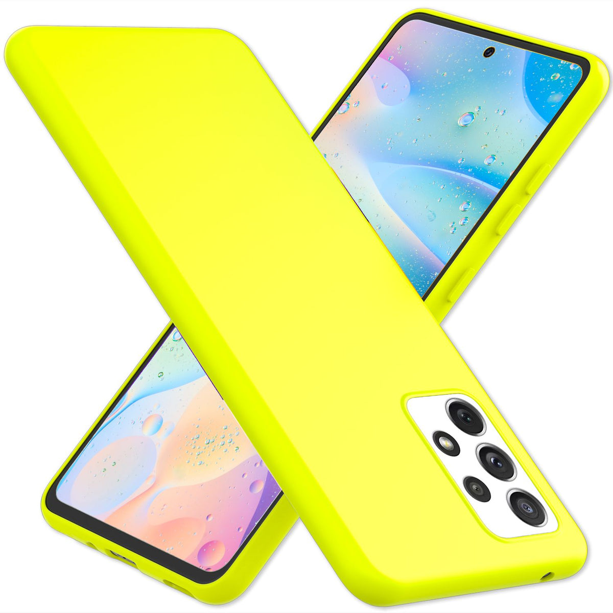 NALIA Neon Silikonhülle für Samsung Galaxy A33 – Soft-Touch & Signal-Neon – NEONSHOCK (Matte Schutzhülle) – Marke aus Berlin