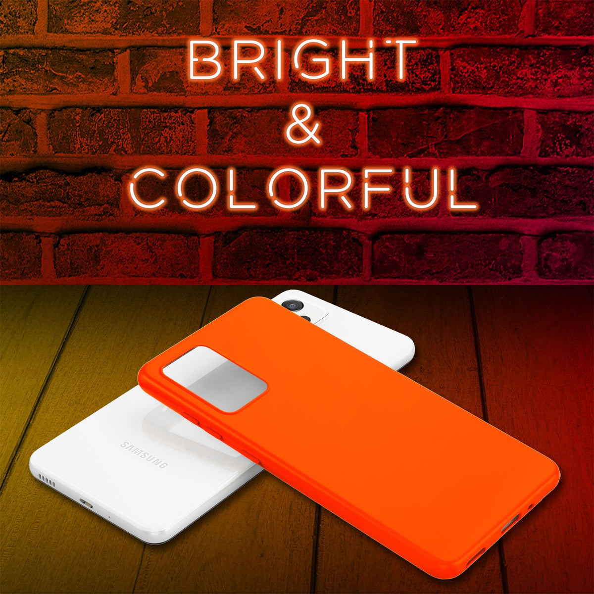 NALIA Neon Silikonhülle für Samsung Galaxy A33 – Soft-Touch & Signal-Neon – NEONSHOCK (Matte Schutzhülle) – Marke aus Berlin