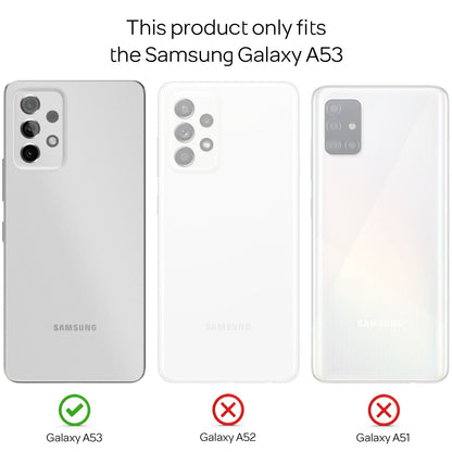 NALIA Glitzerhülle für Samsung Galaxy A53 – Funkelndes Silikon Case – DAZZLIN (Transparent & Stoßfest) – Marke aus Berlin