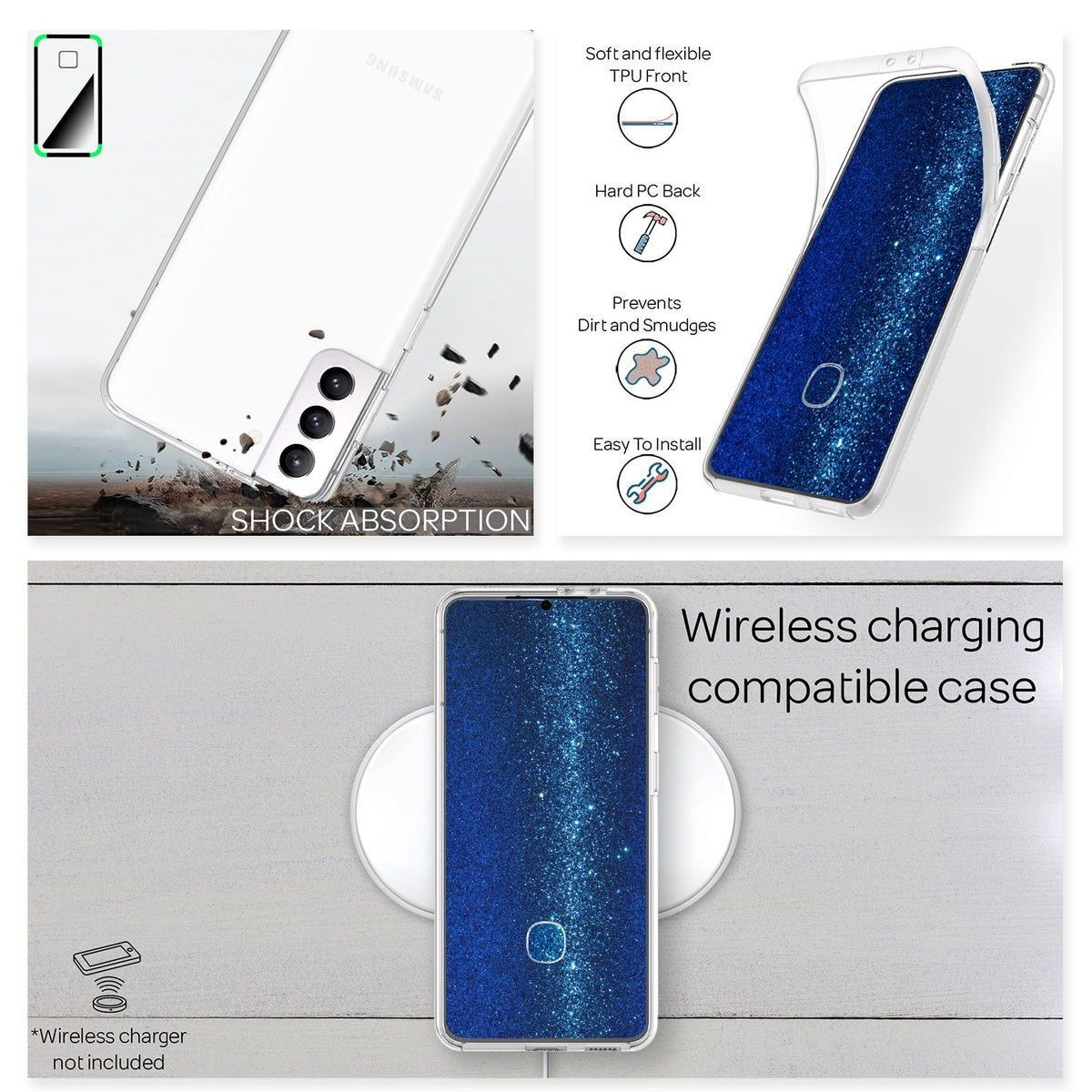 NALIA 360° Hülle für Samsung Galaxy S22 Plus – Vorne & Hinten Schutz – 360GUARD (Full-Body Case) – Marke aus Berlin