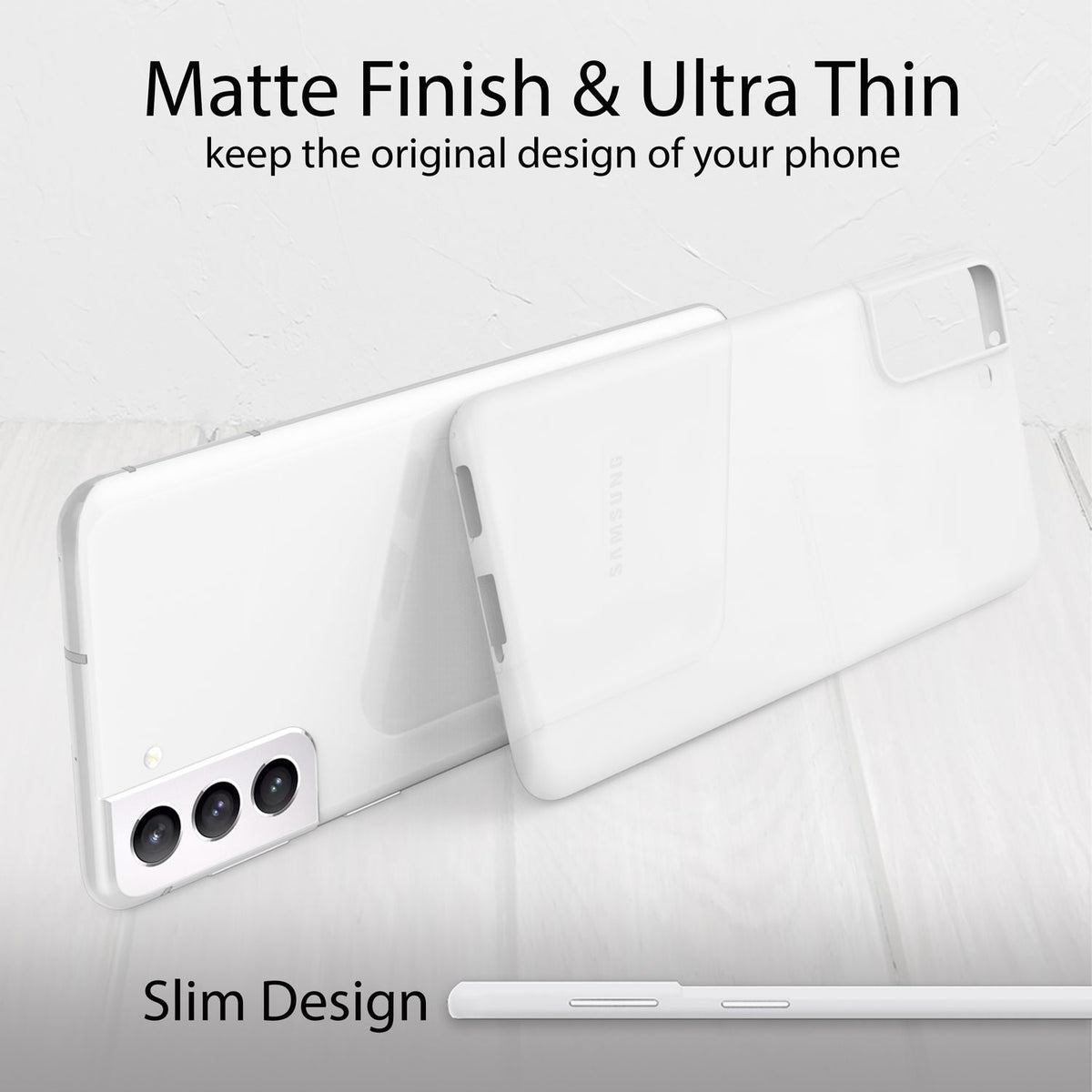NALIA Ultra Slim Hardcase für Samsung Galaxy S22 – Matt & 0.3mm Dünn – PHANTOM (Dünnes Cover & Kamera-Vollschutz) – Marke aus Berlin