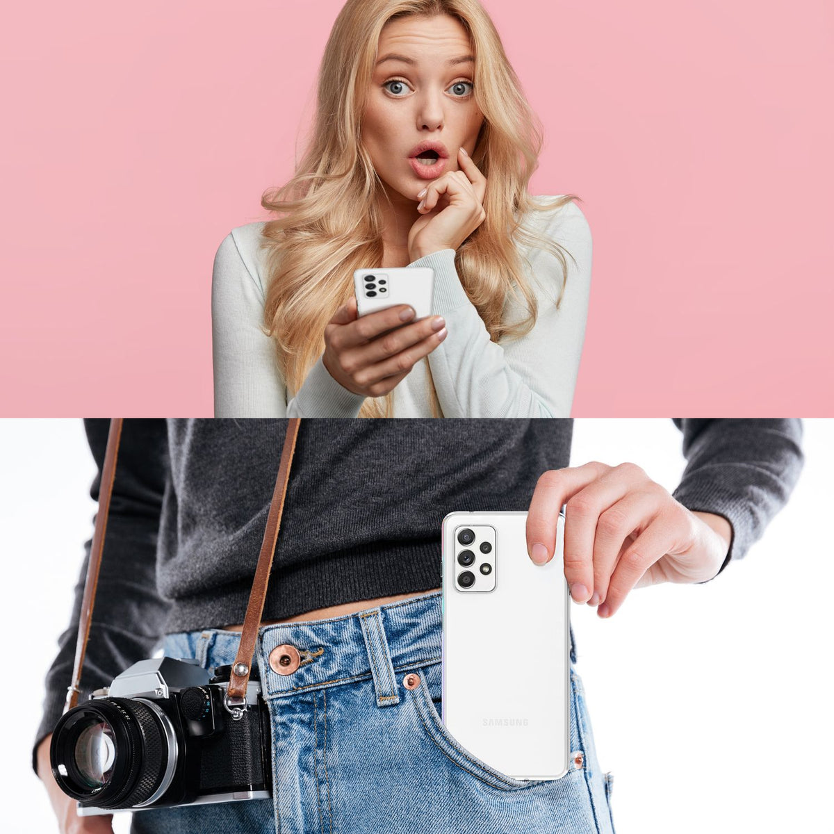 NALIA Transparente Hülle für Samsung Galaxy A13 4G – Harte Rückseite & Silikon Rand – IGNITE (Stoßfeste Handyhülle & Verstärkte Ecken) – Marke aus Berlin